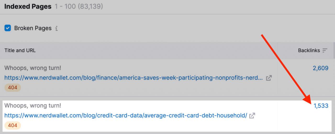 Nerdwallet 链接断开