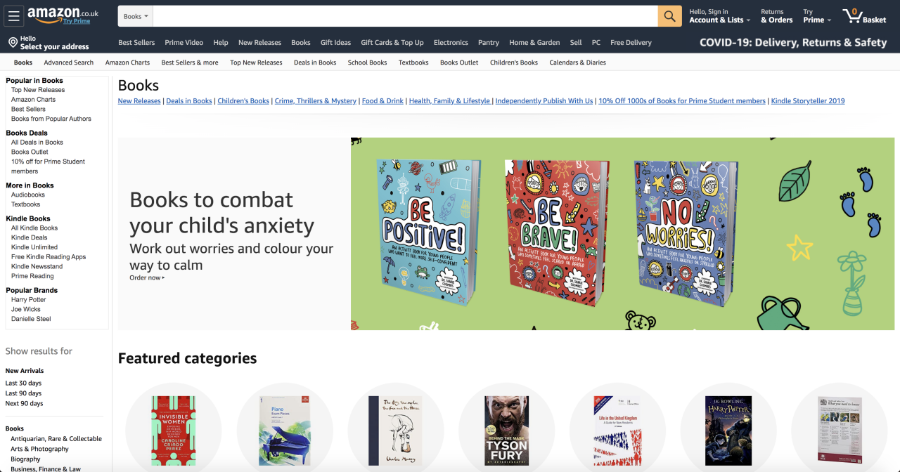 Amazon sidebar