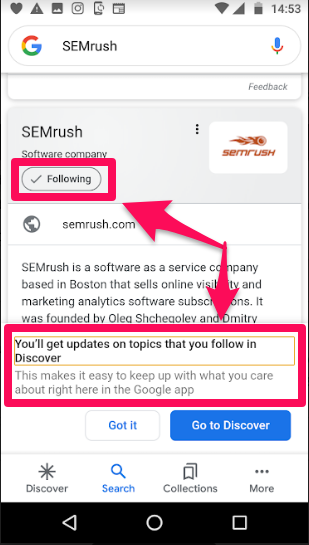 How to follow topics on Google Discover