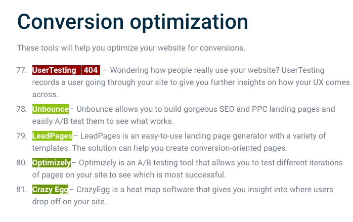 Conversion Optimization