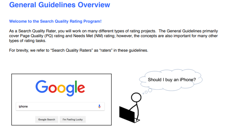 Google guideline overview