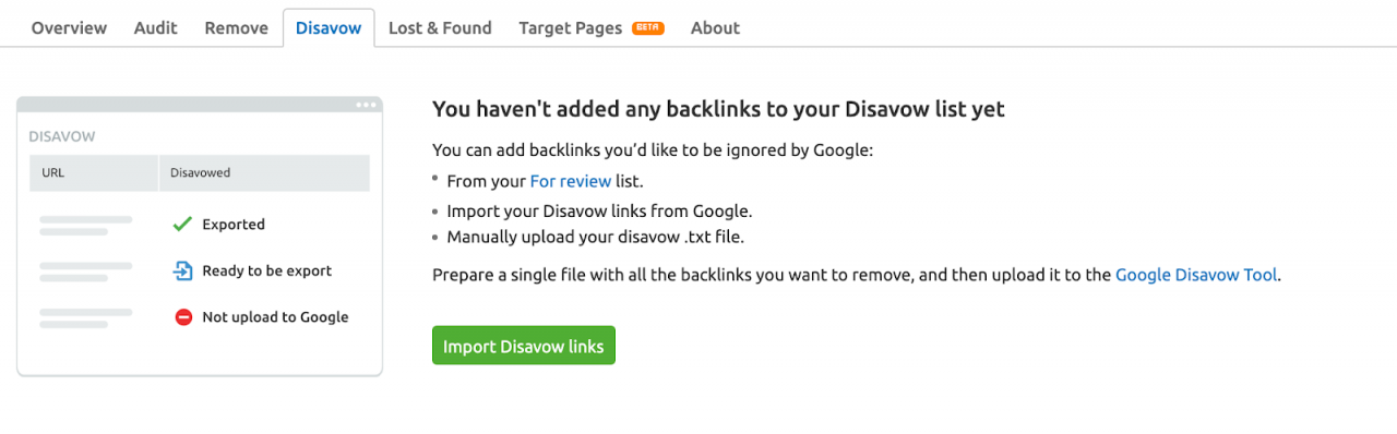 How to upload your disavow file