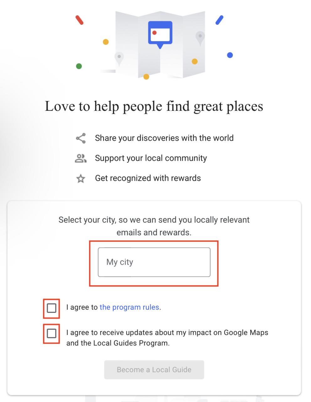 如何加入 Google 本地向导计划 第 2 步