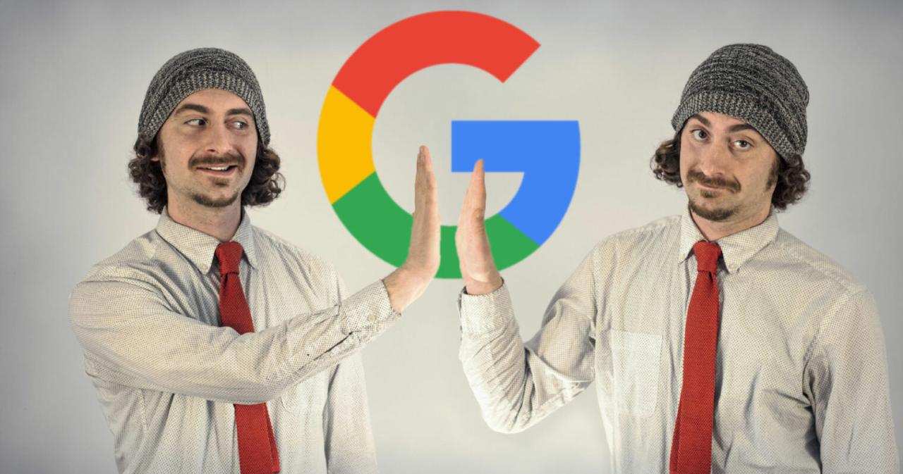 Google 代表重复内容的百分比