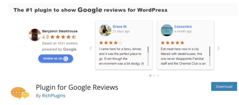 Plugin for Google Reviews plugin