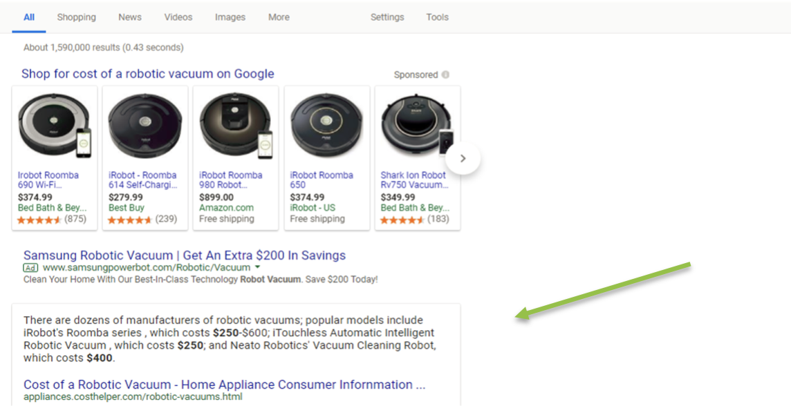 Transactional SERP