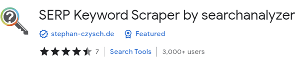SERP Keyword Scraper Chrome 扩展页面截图