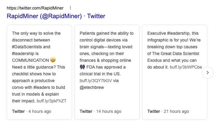 您看到的是 Google 的 Twitter 轮播。