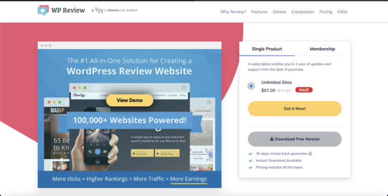 WP Review Pro 插件