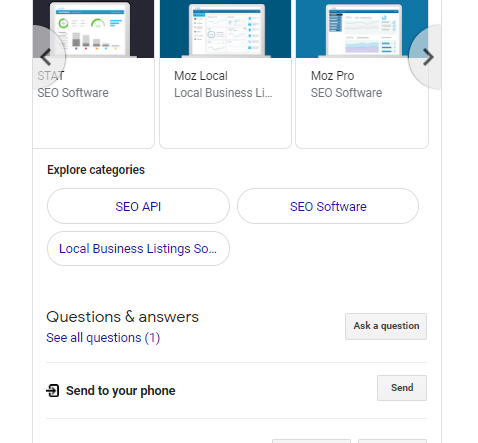 探索 Google 商家资料中的产品类别。