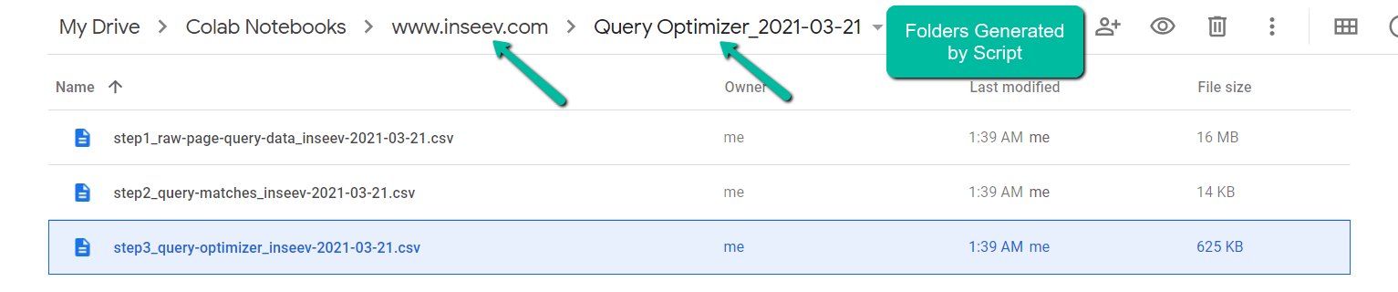 脚本填充了 3 个 CSV，全部嵌套在基于 domain_lookup 输入变量的文件夹结构中。