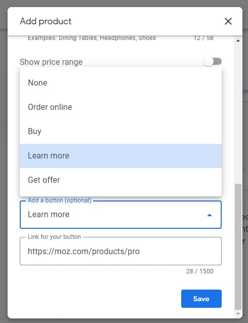为您的产品选择 CTA 按钮。